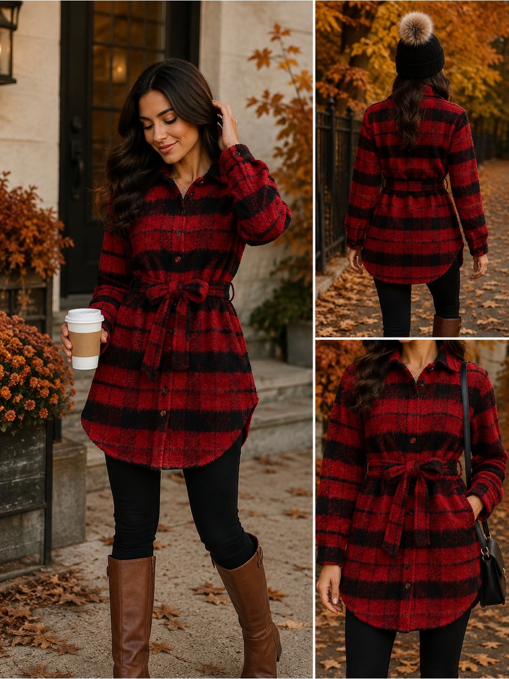 BB Dakota Red and Black Plaid Jacket